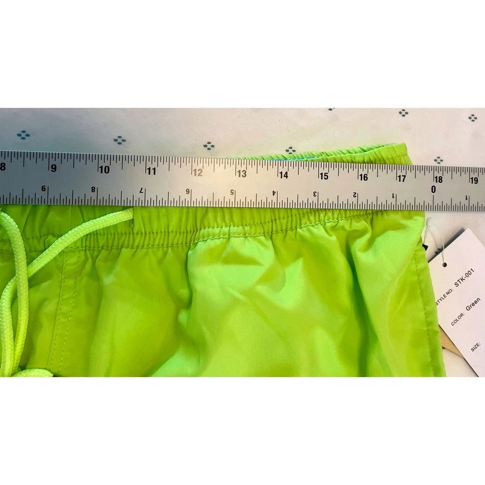 SMONTY Swim Trunks XL LIME GREEN Drawstring Quick Dry UV Protection Beach Shorts